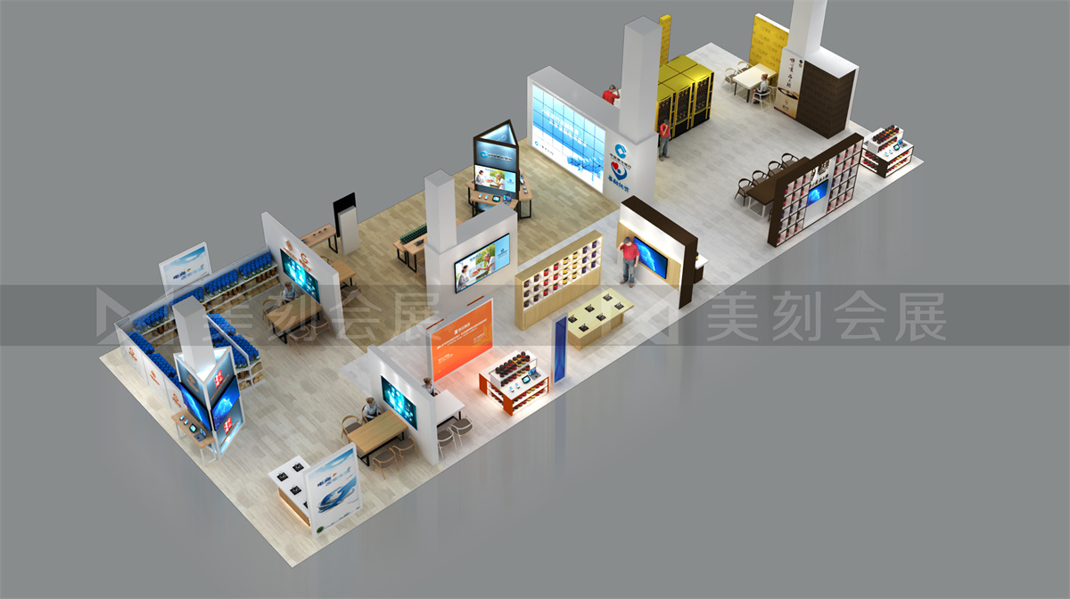 第五屆黑茶文化旅游節展臺設計方案，黑茶文化節展會布置效果圖